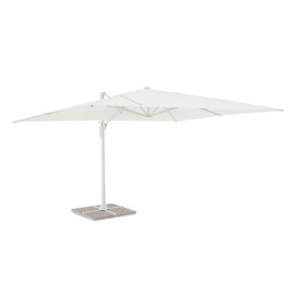 Sombrilla Tela/Aluminio Blanco, 3 x 4