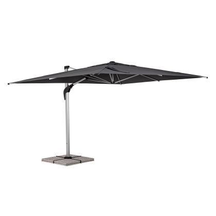 Sombrilla Tela Negro/Aluminio Plata 3 x 4