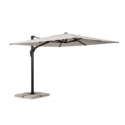 Sombrilla Tela Beige/Aluminio Gris Antracita, 3 x 3