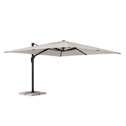 Sombrilla Tela Beige/Aluminio Gris Antracita, 4 x 4