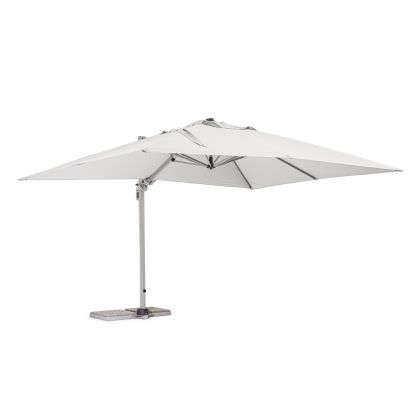 Sombrilla Tela Blanco/Aluminio Plateado 3 x 4