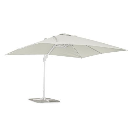 Sombrilla Tela Gris/Aluminio Blanco, 3 x 4