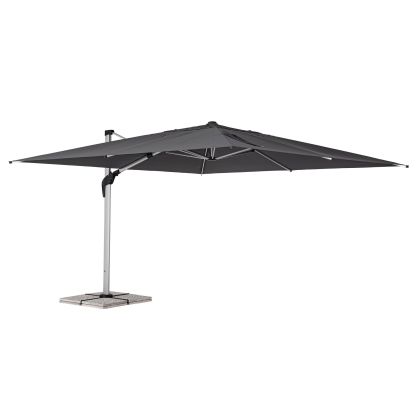 Sombrilla Tela Negro/Aluminio Plata 4 x 4
