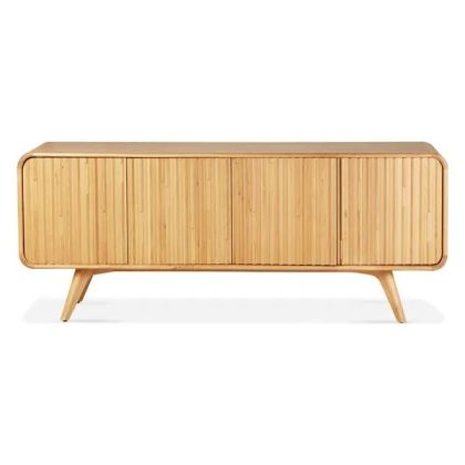 Aparador Bajo Sublime 4 Puertas Chapa Roble, 200 Cm