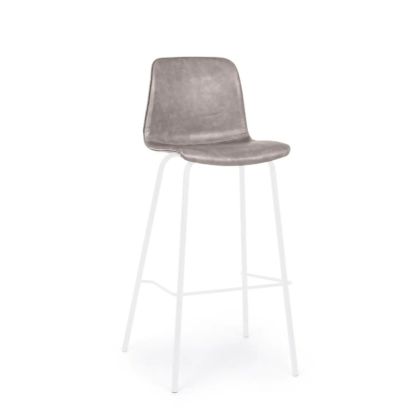 Taburete Alto Vintage Kyra Beige Blanco