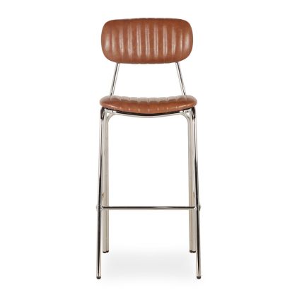 Faux Leather Steel Stool, 41 Cm