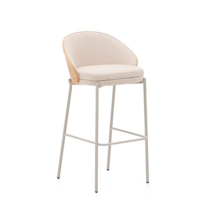 Taburete Eamy Chenilla Beige 