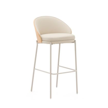 Taburete Eamy Piel Sintética Beige