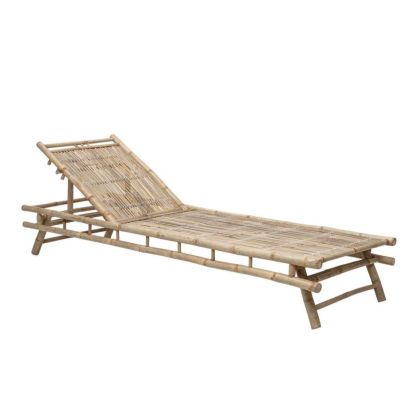 Tumbona De Exterior Bambú Natural, 220 Cm