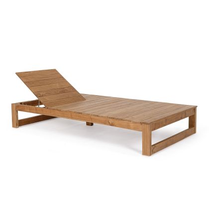 Tumbona Individual Reclinable Madera Teca, 110 Cm