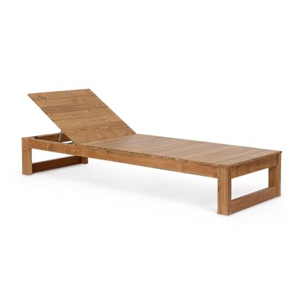 Tumbona Individual Reclinable Madera Teca, 70 Cm