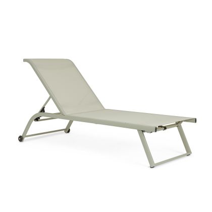 Tumbona Reclinable Con Ruedas Aluminio Verde, 70 Cm