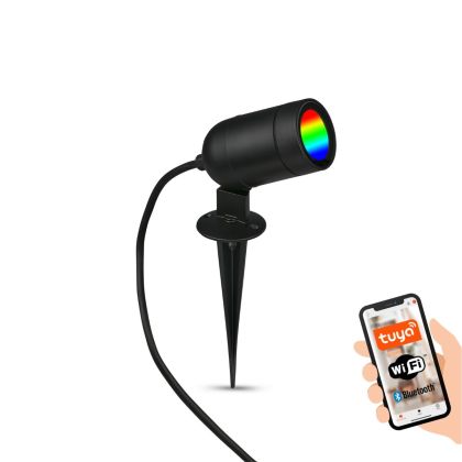 Foco jardín Exterior Metal Negro led,  26,5 Cm