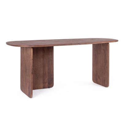 Escritorio nórdico en madera de acacia acabado arenado.