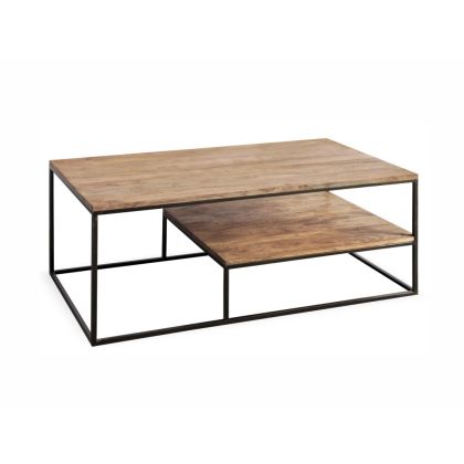 Mesa Centro Industrial Doble Nivel 120 Cm