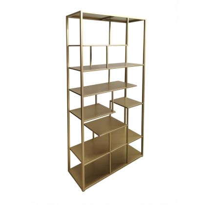 Gold Metal Shelving Unit 80X30X185