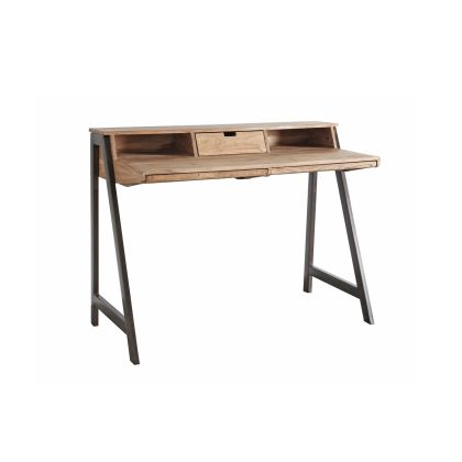 Escritorio Rústico Vintage Madera Acacia Metal, 120 Cm