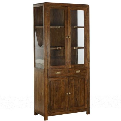 vitrina Madera Acacia Natural Marrón, 85 Cm