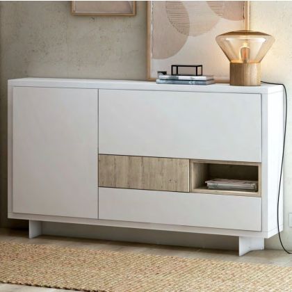 Aparador Alto Blanco Diseño Moderno, 173 Cm