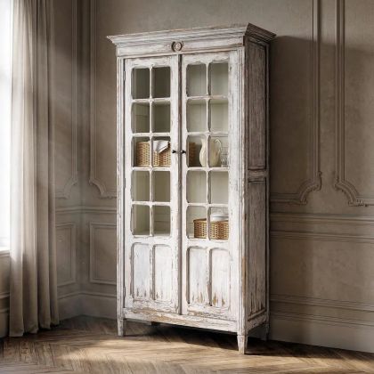 Vitrina Madera Reciclada Envejecido, 100 Cm