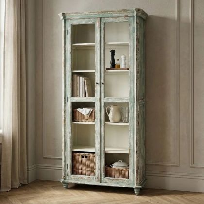 Vitrina Madera Reciclada Envejecido, 101 Cm