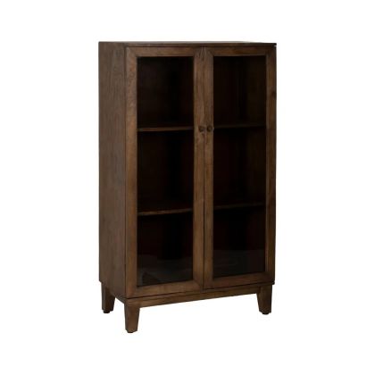 Vitrina Marrón Madera Mango, 80 X 40 X 140 Cm