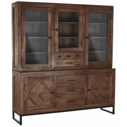 Vitrina Estilo Vintage-Industrial 5 Puertas, 160 Cm