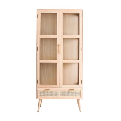 Vitrina Étnica Fresno Ratán Salón, 72 Cm