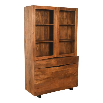 Vitrina Indus Cristal Madera Mango Hierro, 120 Cm