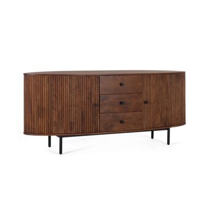 2-Door 3-Drawer Sideboard Chocolate, 180 cm