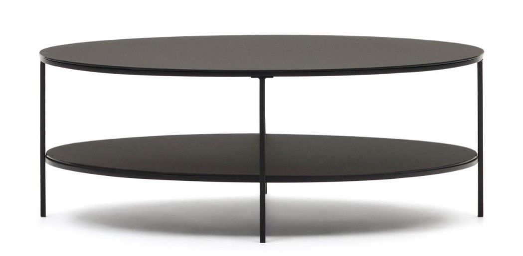 Mesa Auxiliar Cuadrada De 2 Niveles Con Tapa De Vidrio Templado Y Marco