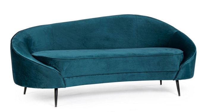 Sofá de Diseño Seraphin Azul Art Decó