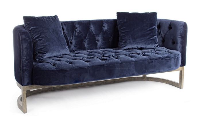 Sofá de Diseño Midway Art Decó Azul Marino 
