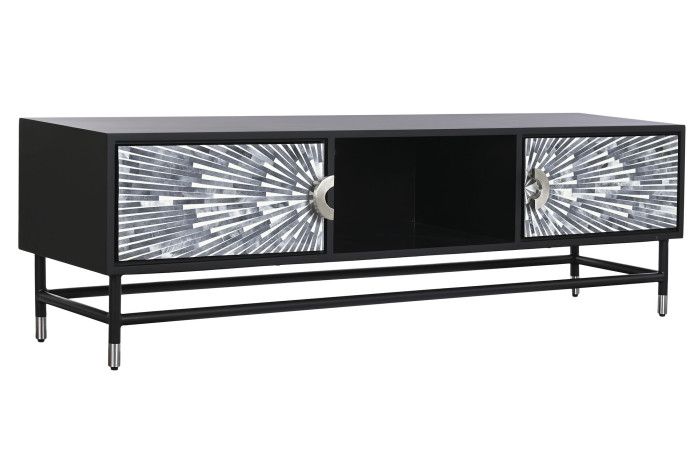 Mueble TV de Diseño Plata Negro